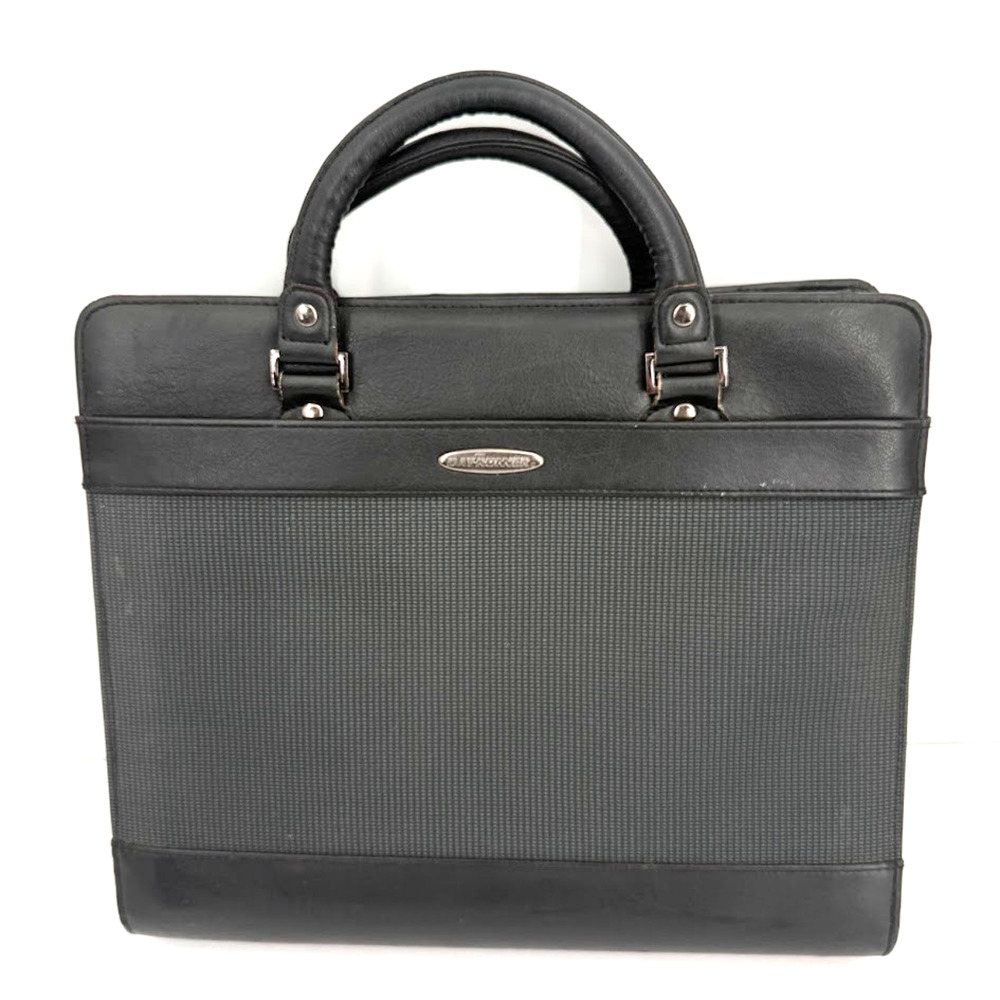 Day Runner Organizer Binder Black Zip Portfolio Planner Case Faux Leather Handle